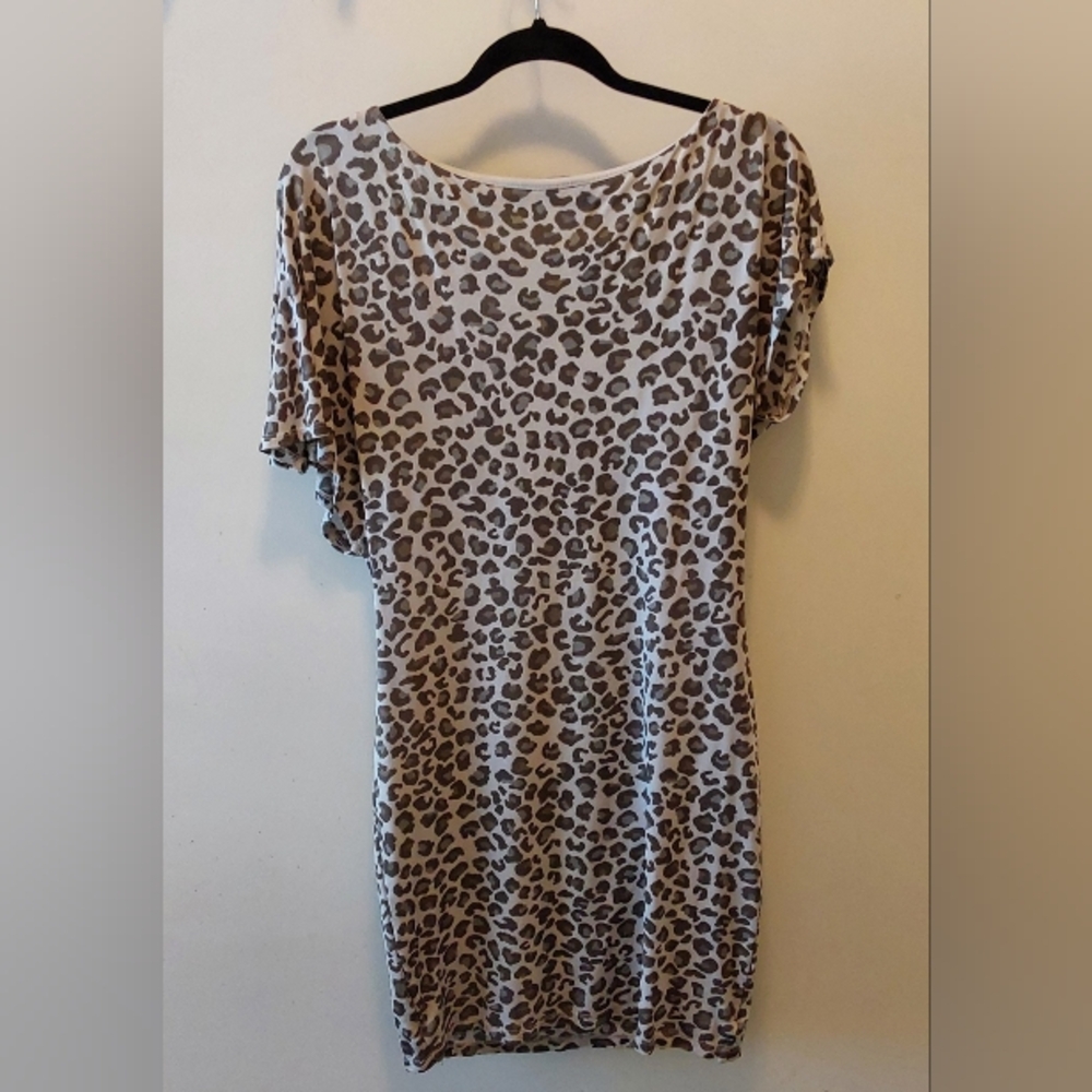Armani Exchange Animal Print Short Sleeve Midi Dress - Picture 2 of 4